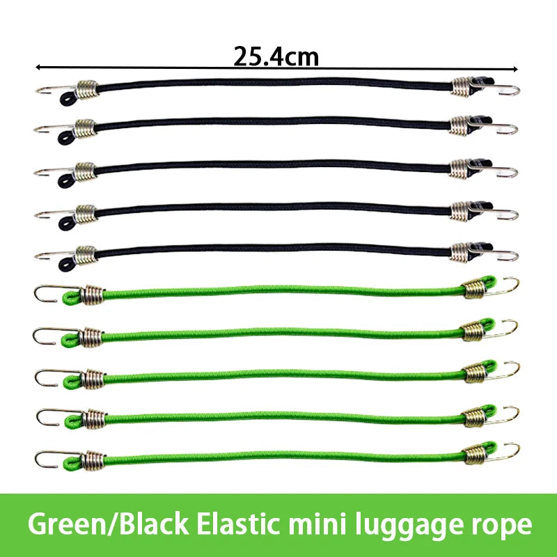 5/10PCS Luggage Strap Elastic Strap Fixed Elastic Cord Socket Fixed Small Hook 4mm Latex Mini Rope Camping Accessories