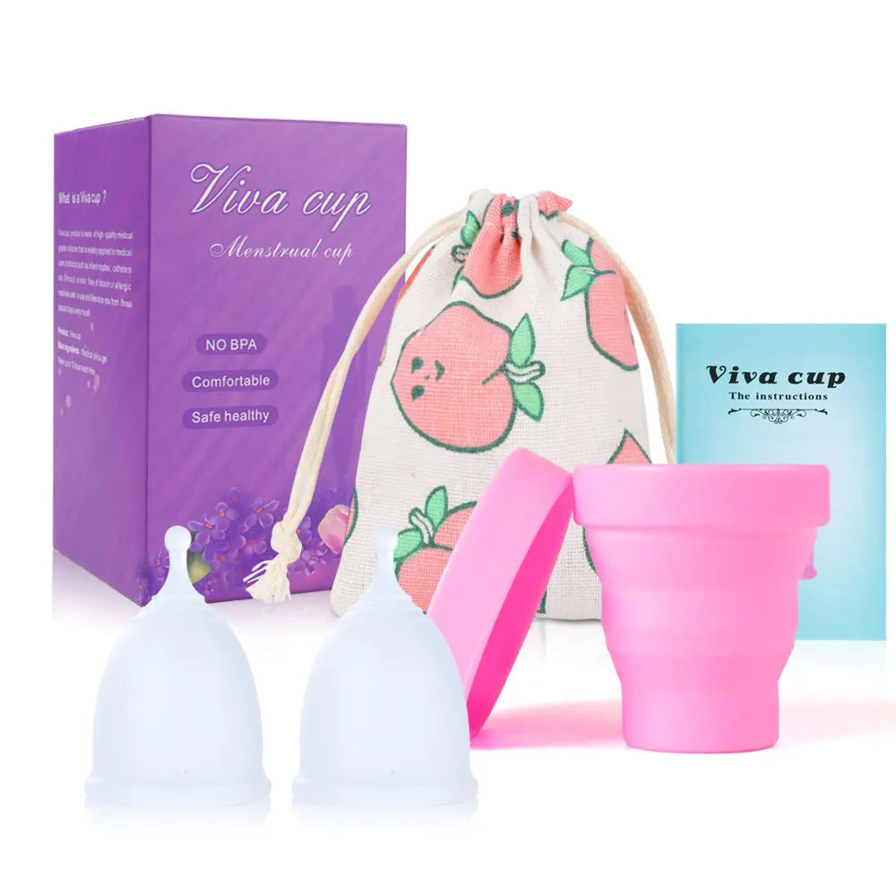 Women Menstrual Cup Medical Grade Silicone Feminine Period Cup Hygiene Copa Menstrual de Silicone Medica Reusable Menstrual Cup