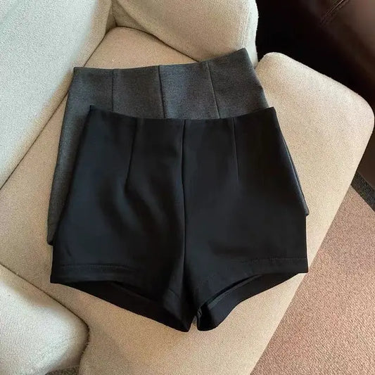Calça feminina justa de cintura alta de perna larga, roupa preta e cinza, nova, outono, Y2K