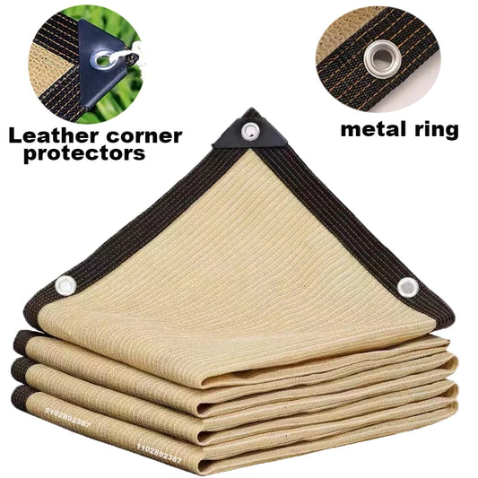 85% Shading HDPE Beige Sunshade Net Garden Plant Shed Shading Sail UV Protection Outdoor Pergola Sun Cover Swimming Pool Awning