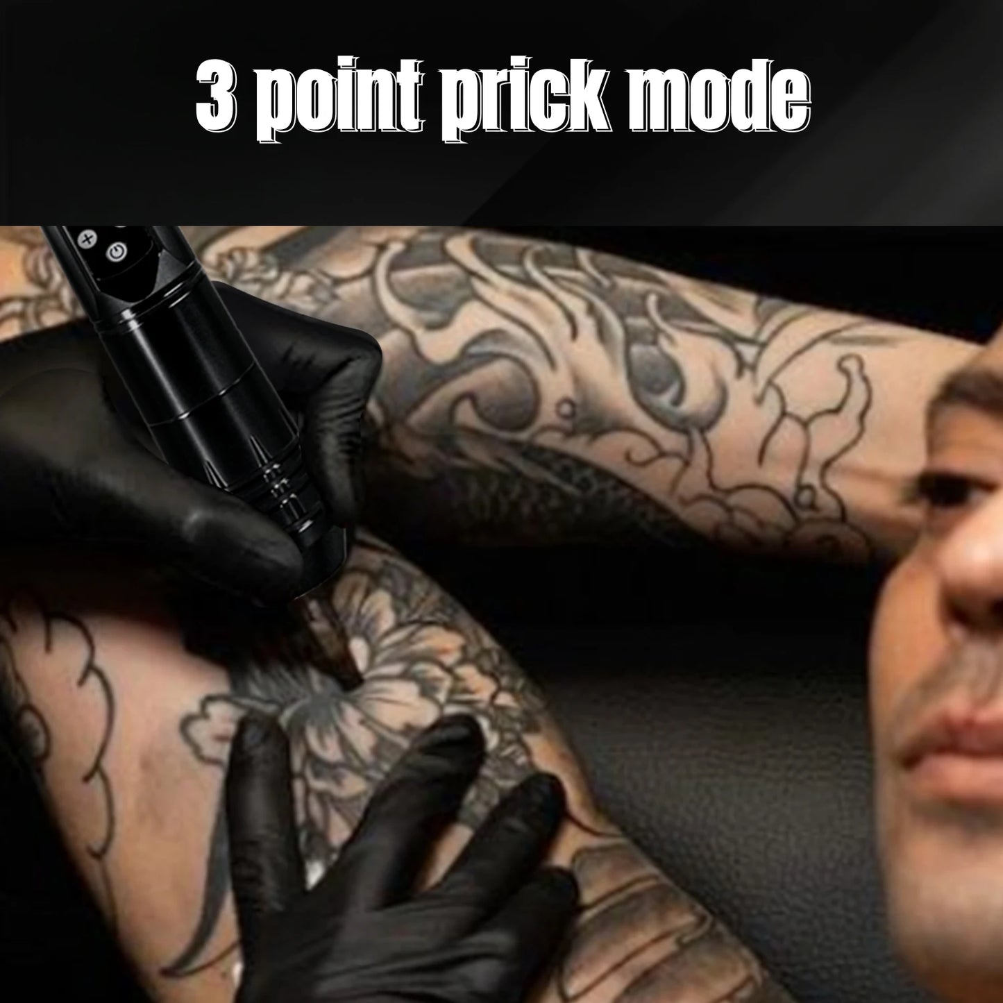Máquina de tatuaje inalámbrica con motor de 4 mm y 4 velocidades ajustables, ideal para artistas del tatuaje principiantes. Suministros para tatuajes.