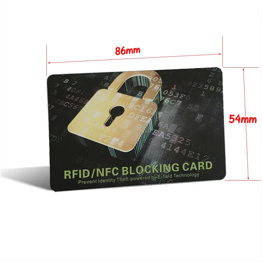 Tarjeta bloqueadora RFID, bloqueo de señal NFC, seguridad, tarjeta de débito, crédito, protector de pasaporte, juego de bloqueador, etiqueta de llave inteligente, token