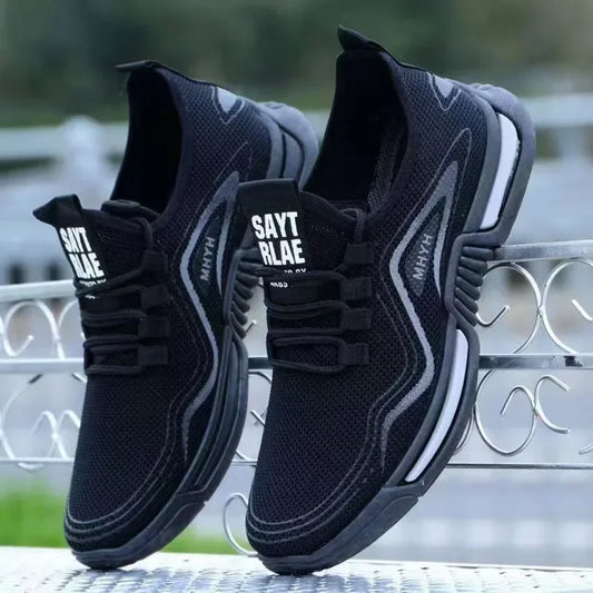 Men's Slip-on Fashion Sneakers Male Sport Running Shoes Breathable Gym Training Walking Tennis Shoes Non-Slip Workout Flats