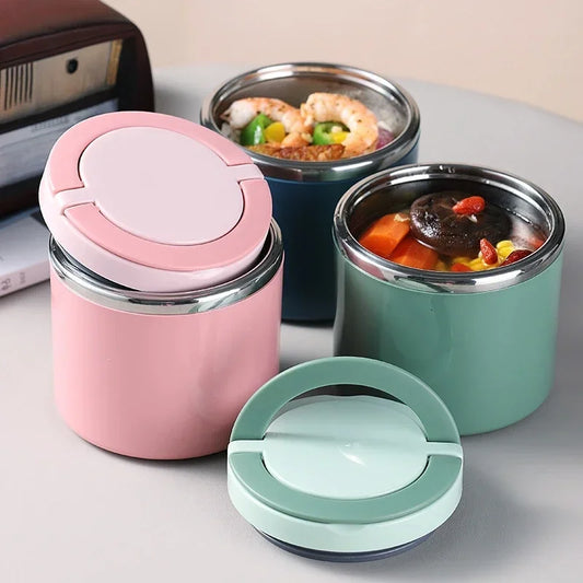 Recipiente térmico para alimentos de 630/1000 ml, taza para sopa con aislamiento, termo de acero inoxidable, lonchera térmica para mantener la temperatura para niños en edad escolar.
