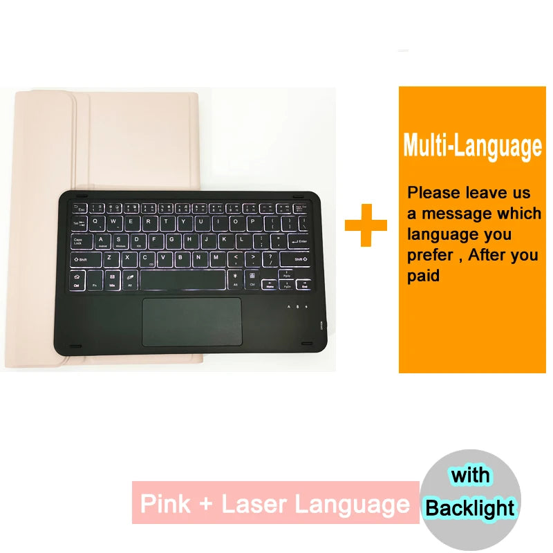 Bluetooth Keyboard Case For Xiaomi Pad 7 7 Pro 11.2 Trackpad Tablet Case Russian Arabic Hebrew Spanish Korean French Keyboard