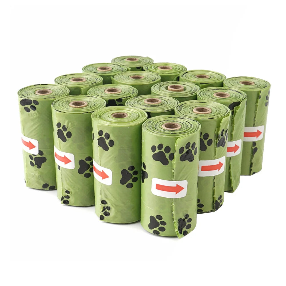 240 bolsas gruesas para excrementos de perro (16 rollos), a prueba de fugas, para pasear al perro al aire libre.