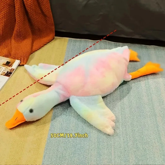 50cm Soft Colorful Duck Plush Toy for Cats Dogs Relax Pet Companion Anxiety-Relieving Dog Buddy Energy Release Gift for Pets