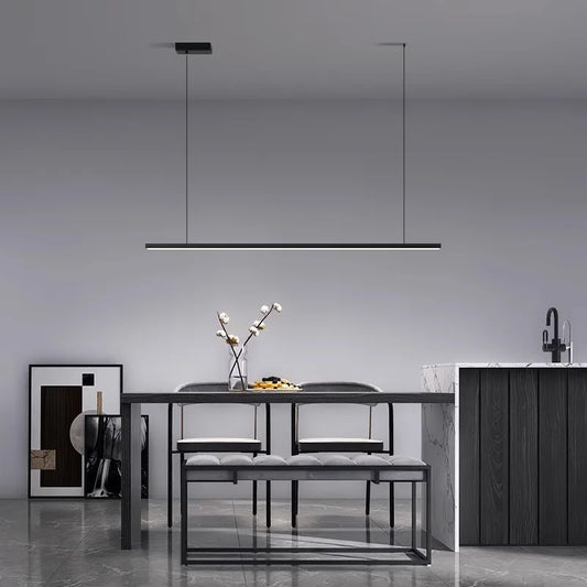 Lámpara colgante LED minimalista de estilo nórdico, lámpara colgante regulable para mesa, comedor, cocina, isla, decoración del hogar, accesorio de iluminación colgante