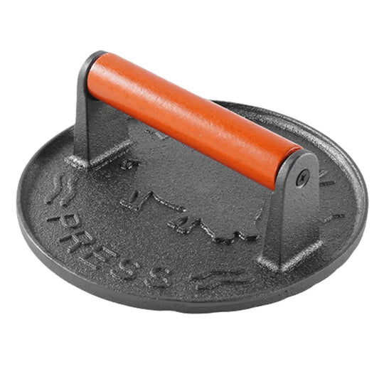 Cast Iron Smash Burger Press, Heavy-Duty Burgers, Meat Masher, Circular Mold for Deli Meats, Kitchen Accessory