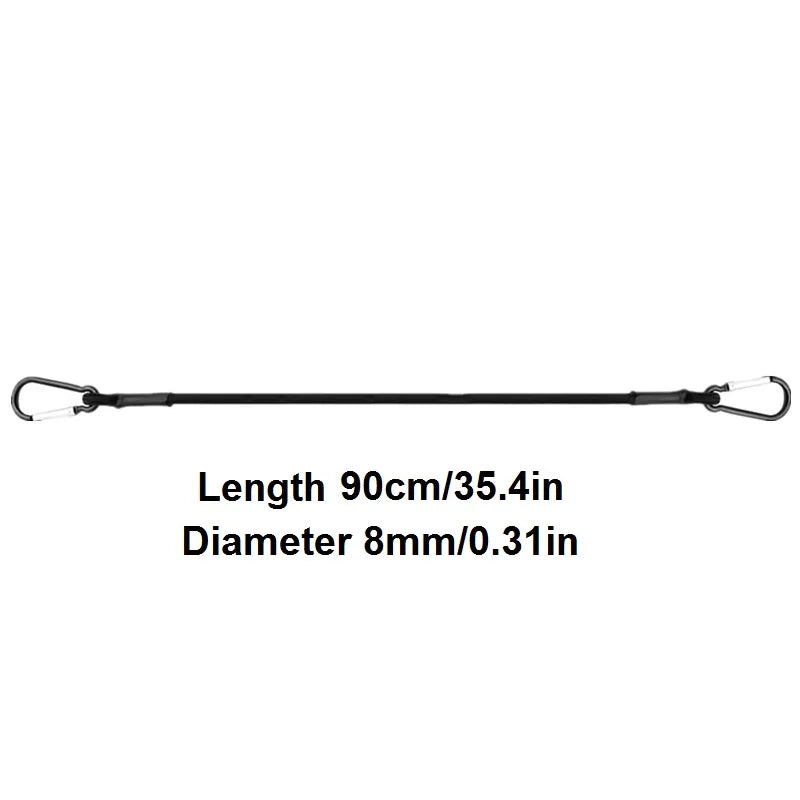 Cuerdas elásticas de 30/60/90/120/150 cm, 8 mm, con ganchos, ligeras, para atar bicicletas, equipaje de coche, correas para portaequipajes de techo.