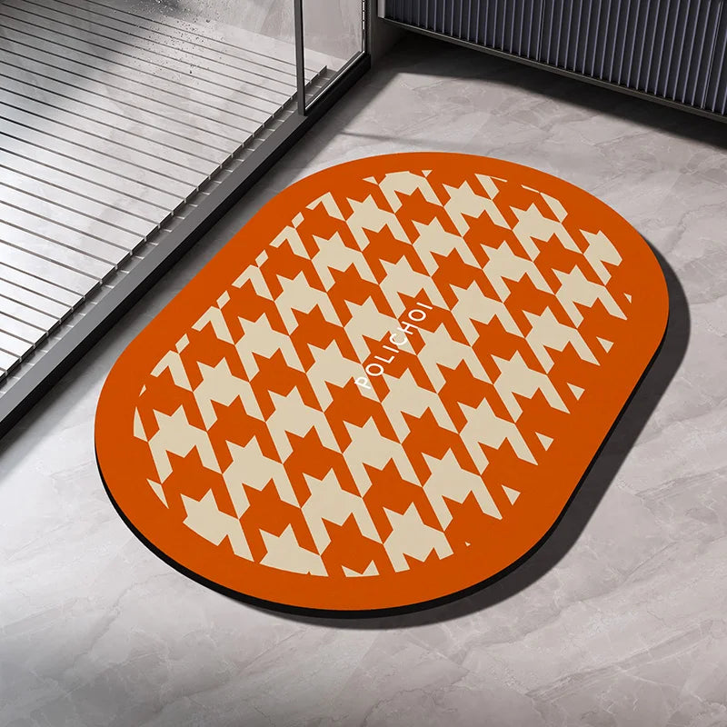 Diatomaceous Earth Bath Mat Bathroom Rug Absorbent Non-slip Floor Foot Mats Quick Dry Shower Carpet Toilet Pad Doormat Washable