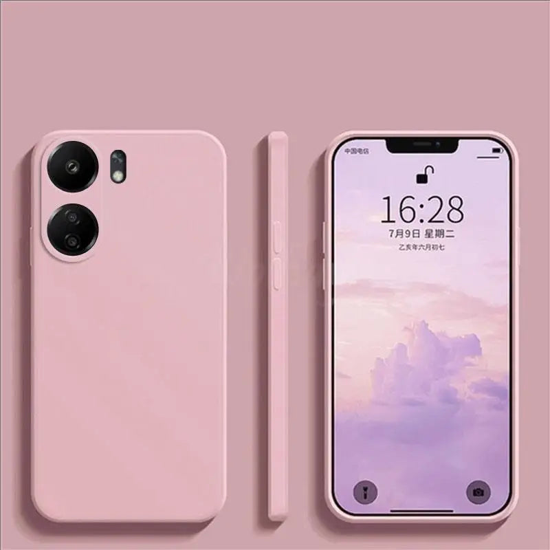 Funda de silicona líquida para Xiaomi POCO C65, funda protectora de goma lisa, funda de TPU para POCO C65