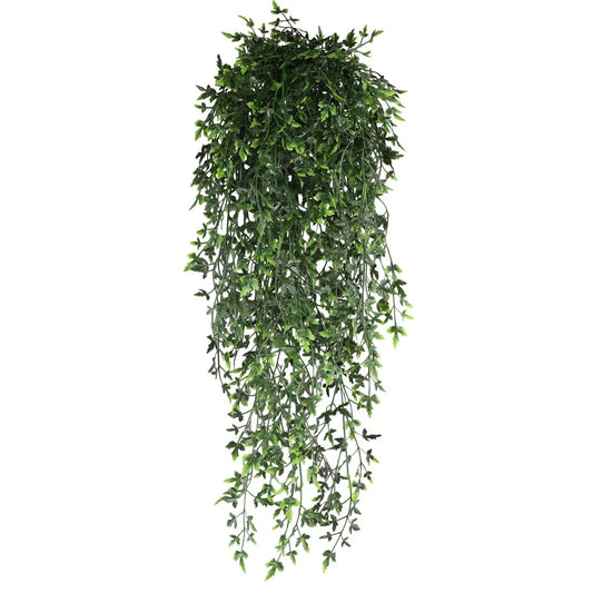 Hojas de helecho persa de 90 cm, enredaderas, decoración para el hogar, planta artificial colgante, césped de hojas de plástico, decoración para bodas, fiestas, paredes y balcones.