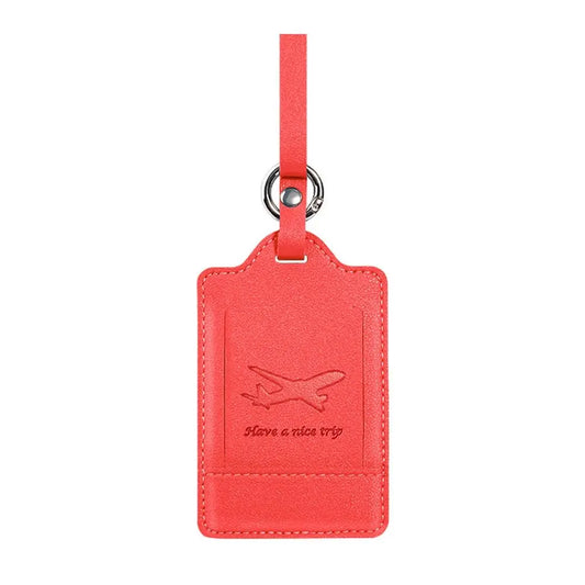 Portable PU Leather Luggage Tags Suitcase Address Label Baggage Boarding Bag Tag Anti-Loss Pendants Travel Accessories