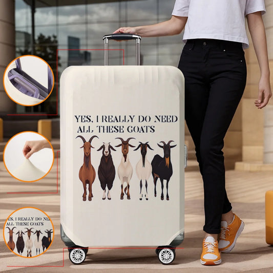 Deer pattern luggage protection cover, set suitable for 18-32 inch luggage cover, suitcase handle cover, travel accessories