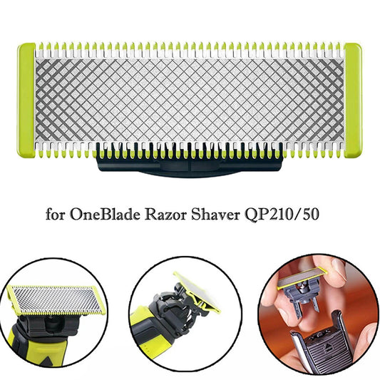 Shaver Replacement Blades & Nose Hair Trimmer Replacement Heads for Philips OneBlade One Blade Pro Hybrid Electric Shaver Blades