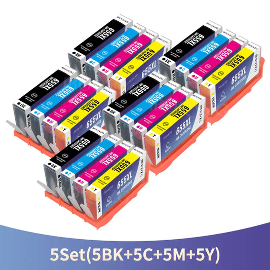 Cartucho de tinta IBOQVZG 655XL nuevo para impresora HP 655XL compatible con impresoras HP Deskjet Ink Advantage 3525, 4615, 4625, 5525 y 6525.