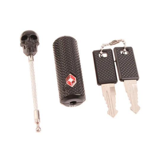 Skull Shape Luggage Lock High Security TSA Overseas Customs Clearance Code Lock Anti-Theft Combination Padlock with Steel Cable