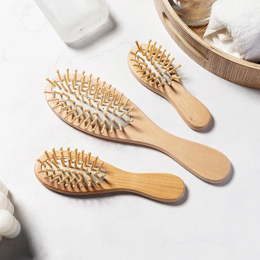 Hair Comb Air Bag Massage Wood Bamboo Air Cushion Comb Anti-static Pet Hair with Hand Salute Produtos Pet Grooming
