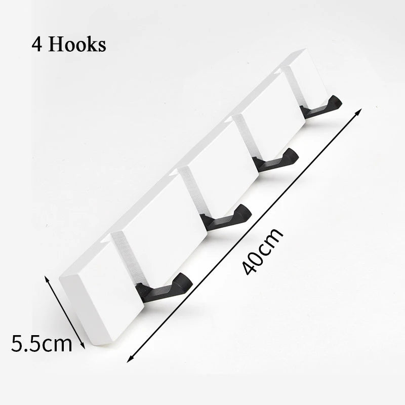 Colgador de llaves de bambú para colgar en la pared, organizador de pared, perchero rectangular, ganchos para abrigos, decoración del hogar, perchero