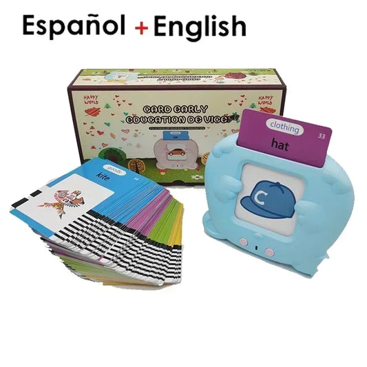 Learning Machine for Children Speaking Flash Cards Kindergarten Kids Language Electronic Audio Book Learn English German Spanish French