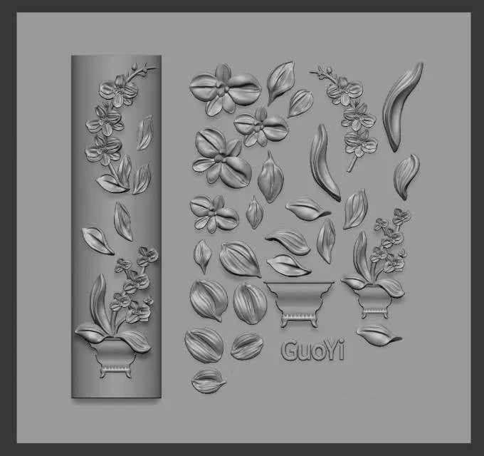 1pc Bowknot Candles Jellyfish Shell Rose Leaf 3D Acrylic Mold Nail Art Decoration Nails DIY Design Silicone Nails Mold
