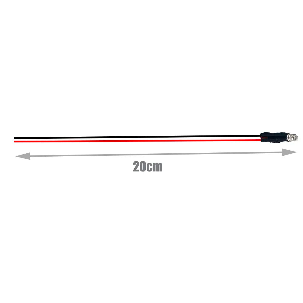 Lote de 20, 50 y 100 bombillas LED de 20 cm precableadas de 3 mm y 5 mm, diodos emisores precableados para decoración del hogar (DC12V)