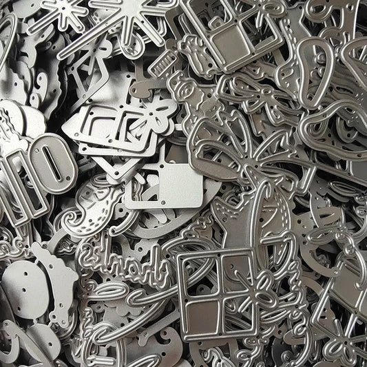 2023 New Mystery Box Randomly Selected Lucky Bags Small Animals Leaves Letters Flower Metal Cutting Dies for Scrapbook Stencils