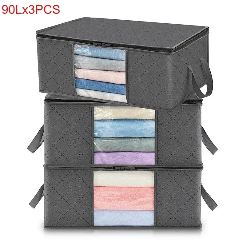 Storage Bag Foldable Large Capacity Clothes Blanket Storage Bags Storage Containers for Organizing Bedroom Closet Clothing