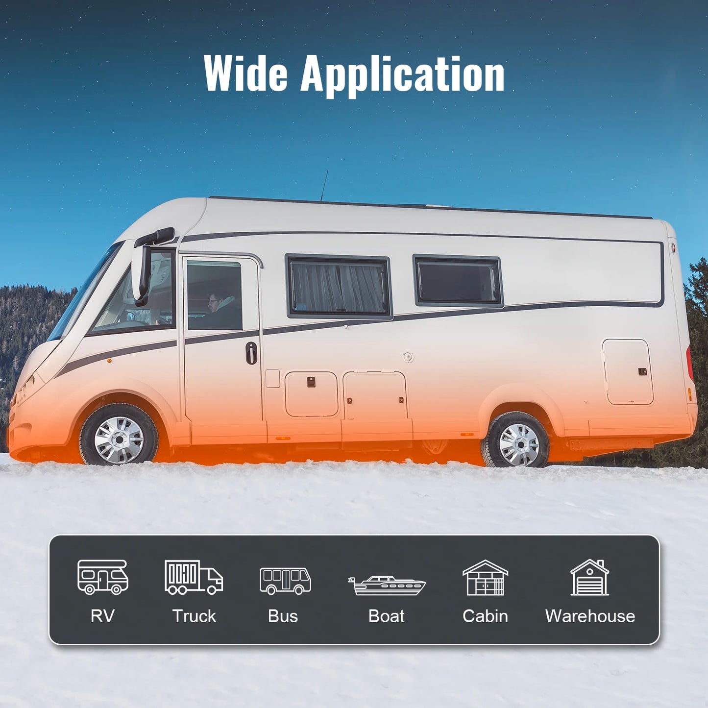 VEVOR 2KW Diesel Air Heater 12V Diesel Heater with LCD Display Diesel Parking Heater Rapid Heating for RV Trailer Camper Boat