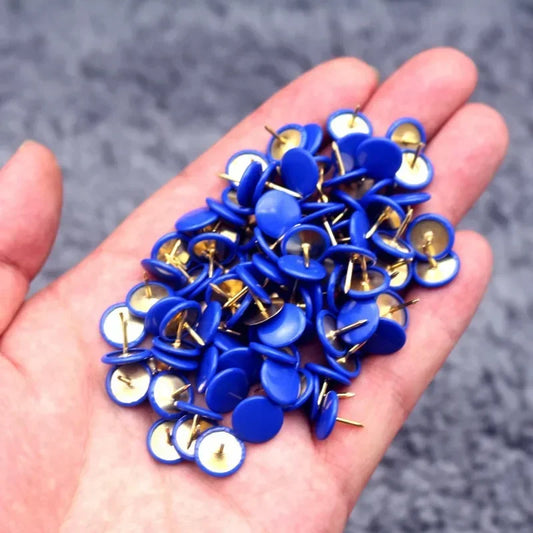 100pcs Color Push Pins Decorative Multi Functional Flat Headed Thumbtacks Pin Wall Decoration Thumbtacks Photo Pin Office School
