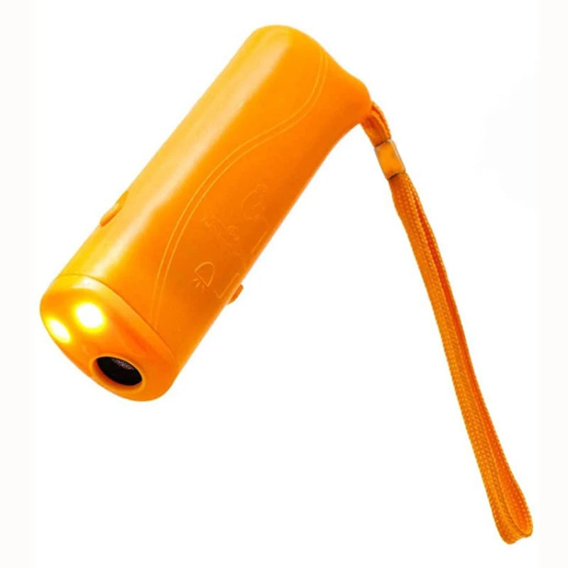 Repelente de perros antiladridos, dispositivo de entrenamiento para perros con LED ultrasónico para exteriores con luz de flash.