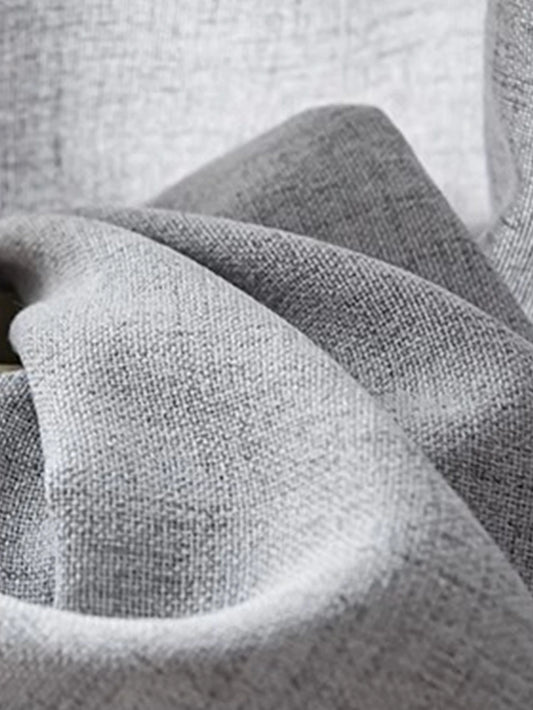 New Arrival Window Curtains grey solid Kroean Cotton Voile Linen Rustic Feeling Semi Sheer for Bedroom Living Room Hotel