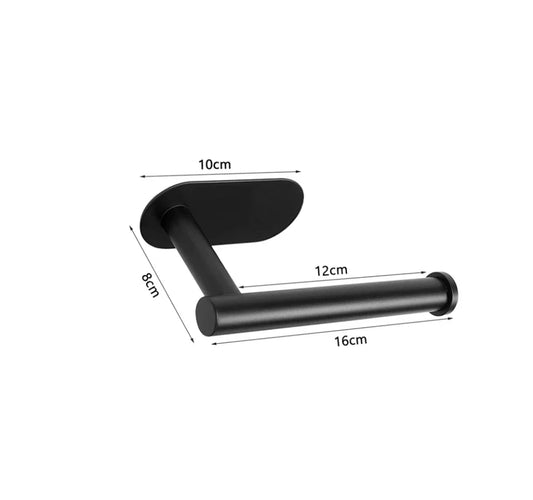 No-Punching Wall Mounted Toilet Paper Holder Rustproof Anti-Corrosion Stainless Steel Bathroom Kitchen Roll Paper Toilet Holder