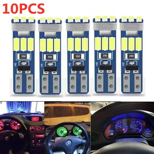 Bombillas LED T5 superbrillantes, 10/6/2 unidades, W3W, W1.2W, 70, 73, 74, para tablero de instrumentos de coche, luces indicadoras de advertencia.