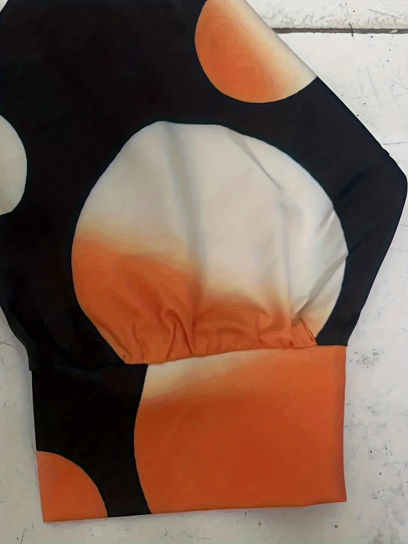 Falda larga holgada informal con cuello redondo y estampado de lunares, mangas de murciélago, dobladillo Irregular, talla grande 1XL-5XL para mujer