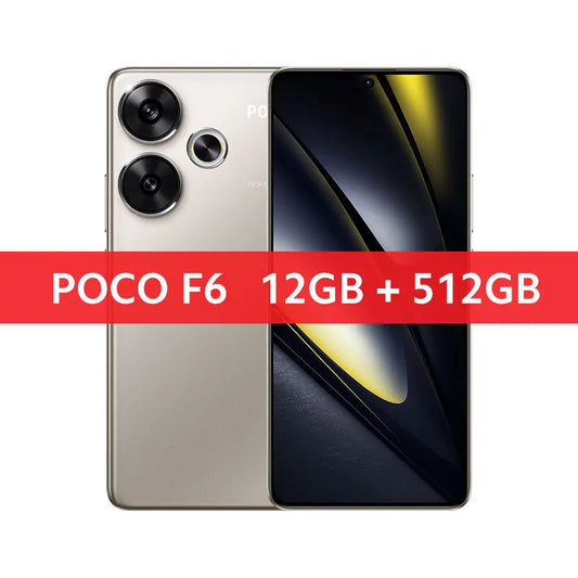 POCO F6 5G Global Version Cellphone 120Hz Flow AMOLED display 90W turbo charging 50MP camera system with OIS Snapdragon 8s Gen 3