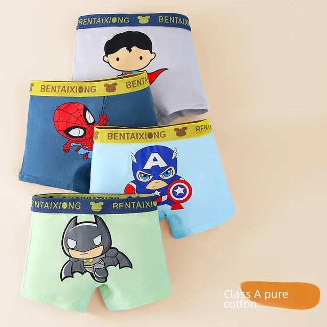 Calzoncillos bóxer de algodón para niños de 3 a 12 años, corte ajustado, no ajustados, antiarrugas.
