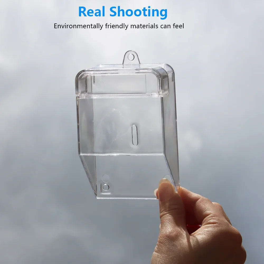 Outdoor Home Doorbell Transparent Waterproof Cover Wireless Door Bell Chime Button Protective Cover Splash Guard Cover