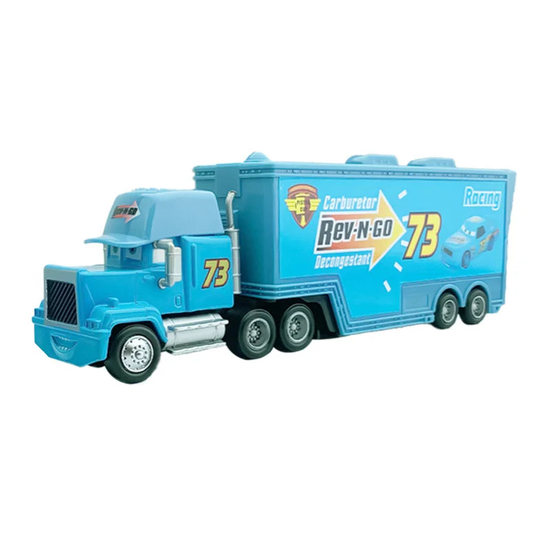 Disney Pixar Cars 2 3 Juguetes Rayo McQueen Camión Jackson Storm Tío Mack 1:55 Camión de fundición Modelo de remolque Niño niños Regalo