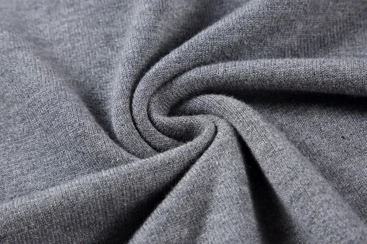Suéter de cuello alto de punto de alta calidad para hombre, jersey ajustado de manga larga antibolitas, color liso, tendencia urbana, otoño