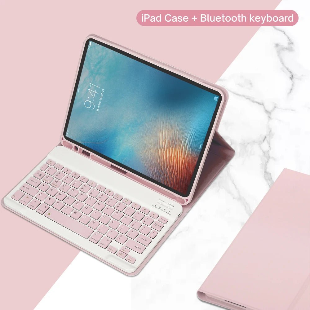 For iPad 5th Gen 2017 6th Gen 2018 9.7inch Case, Bluetooth keyboard case for iPad Air 1st 2nd Pro 9.7inch