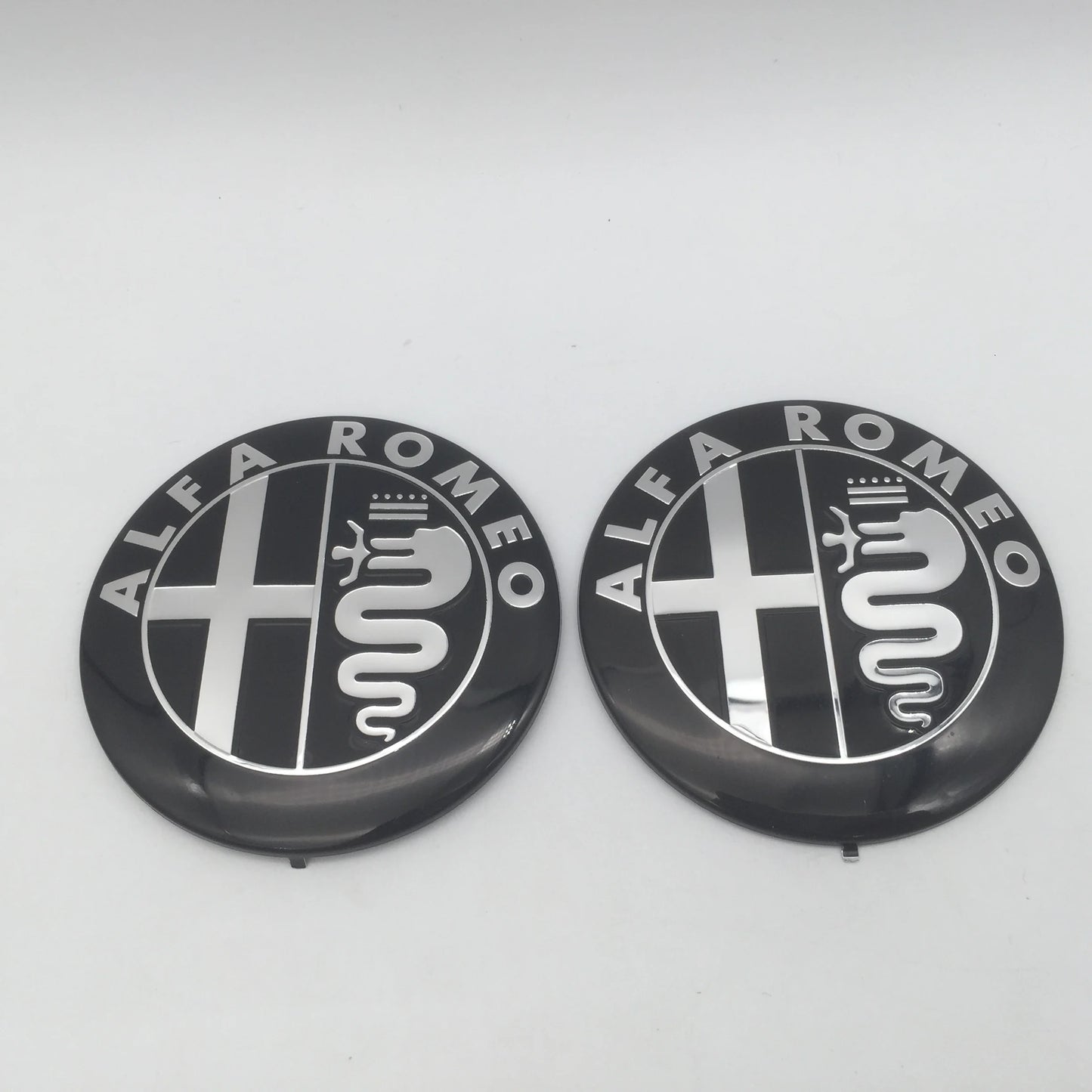 2pcs for AlfaRomeo 147 156 159 74mm Car Front Hood Emblem Bonnet Grille Sticker Rear Trunk Badge Decal Styling auto accessories