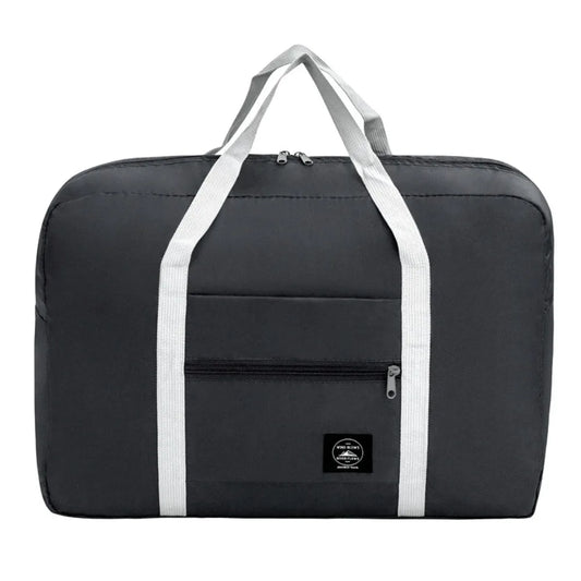 New Polyester Travel Handbag Large Capacity Waterproof Duffle Bag Solid Color Foldable Hand Luggage Shoulder Bag Women&Men