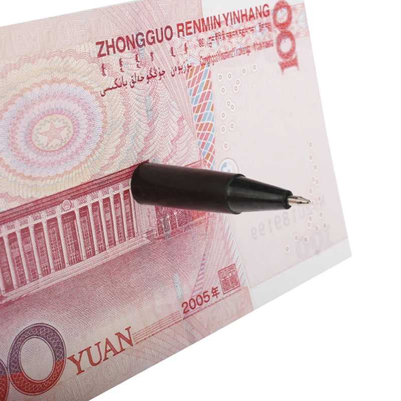 Bolígrafo mágico de primer plano, 1 unidad, penetración creativa a través de papel, Color negro, billete de dólar de plástico, herramienta para trucos de dinero, bolígrafos mágicos