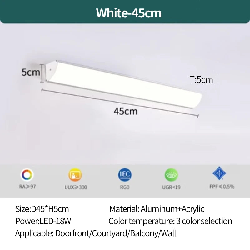 Outdoor wall lamp waterproof and rust proof hallway stairs garden walls balcony doors LED lights modern wall lights