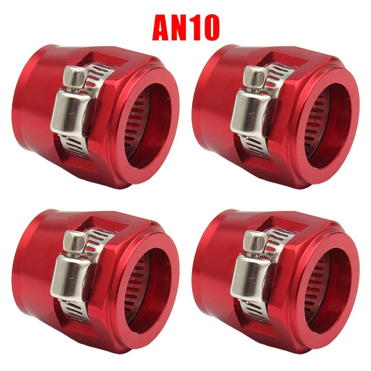 Abrazadera de manguera de coche AN4 AN6 AN8 AN10 AN12, 4 piezas, clip modificado para tubo de combustible de radiador, hebilla, abrazaderas de manguera universales, acabado de extremo de aceite