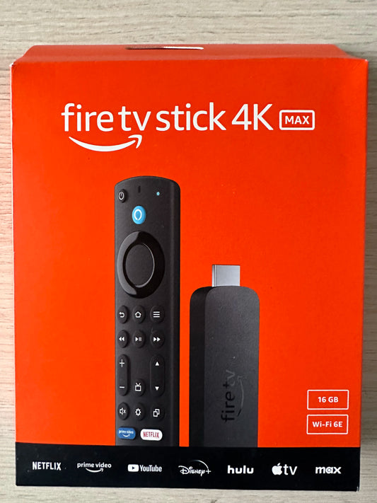 All-New Amazon Fire TV 4K MAX, Android TV Box, Netflix 4K Streaming stick with wifi 6E.16GB Storage (Without Batteries)