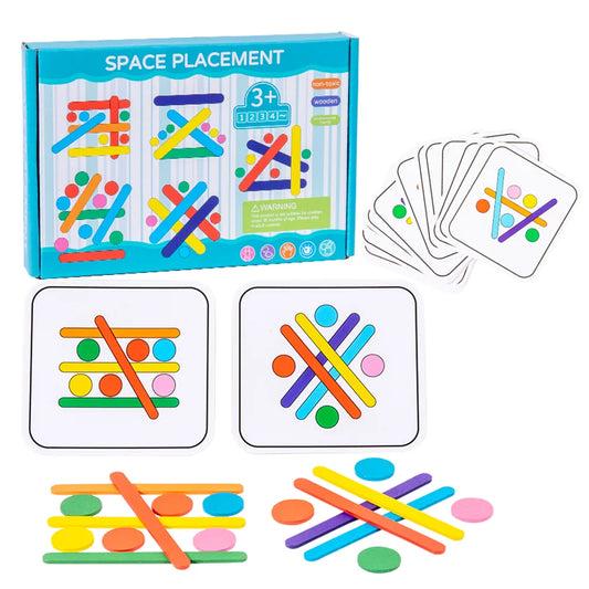 Early Learning Cognitive Rainbow Stick, Children's Color Matching Puzzle, Math Enlightenment, Puzzle Games, Montessori Block Toy