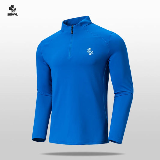 SBWL Men's High-Quality Cycling Hiking Outdoor Sports Long Sleeve T-Shirt Casual Quick Dry Running Fitness Sports Clothing Tops